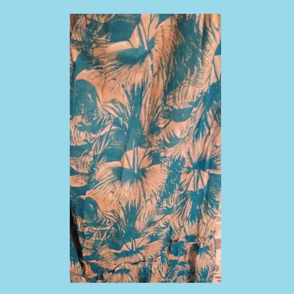 Strapless Long Summer Dress 🌞 STILE Benetton Sz L / US 12 - Picture 4 of 10